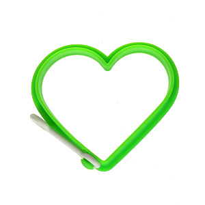 Форма для выпечки яиц и блинчиков Сердце Marmiton, зеленый, силикон 000000000001125430