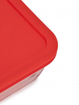 Форма для запекания 1,4л 22,6х17,6х6,3см прямоугольная цветная крышка боросиликатное стекло 000000000001217720