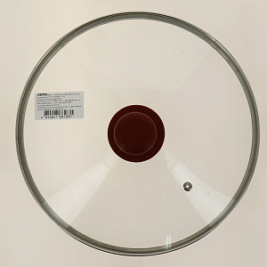 Крышка 26см FORA металлический обод низкая с ручкой стекло 000000000001186023