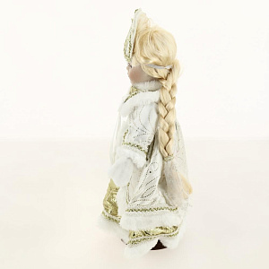 Кукла декор. арт.39087 "Снегурочка Асенька" (30см, на подставке, тело мягкое набивное, голова, руки и ноги - керам.) / 30 см арт.390 000000000001150324