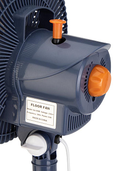 Вентилятор напольный102х25см 220В 35Вт 2скорости режим поворота регулировка наклона регулировка высоты синий пластик/железо с гальваническим покрытием 000000000001227272