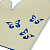 Рукавица Бабочки Банные штучки, синий, войлок 000000000001135649