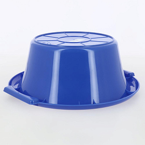 Таз 5л ПП ШЕФ ПОЛИМЕР круглый с ручками. Прочный. При нагрузках не деформируется. Пригоден для пищевых продуктов. Синий. Полипропилен 000000000001209410