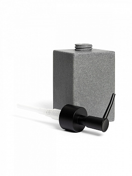 Диспенсер для жидкого мыла 280мл 7x16,5см DE'NASTIA Quadro серый полирезина 000000000001227009