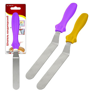 Шпатель кондитерский 23см AN80-199. Изготовлено: рабочая часть из коррозионностойкой (нержавеющей) стали, ручка из пластмассы (полип 000000000001190141