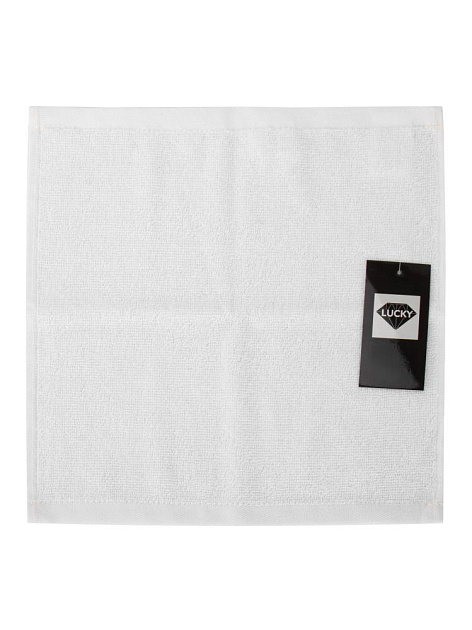Полотенце махровое 30х30см LUCKY Отель белый хлопок 100% 000000000001229557