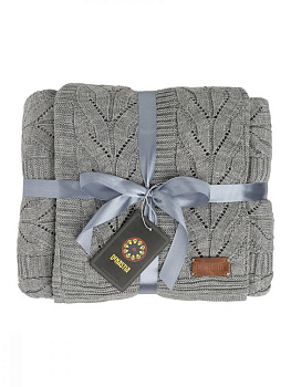 Плед с рукавами 160x160см DE'NASTIA серый акрил 000000000001218620