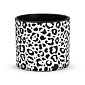 Кашпо 16х14см 1,95л Леопард черный керамика
