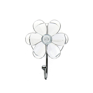 Крючок на присоске Цветок Мультидом, пластик, сталь 000000000001126871