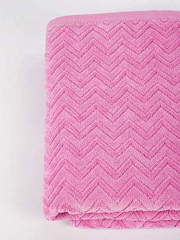 Полотенце махровое 100х150см LUCKY Зигзаг светло-лиловый хлопок-100% 000000000001214743