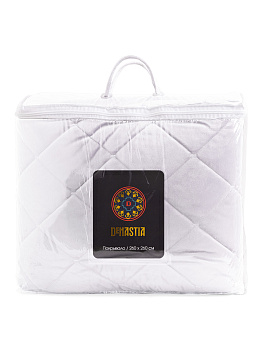 Покрывало 260x260см DE'NASTIA Геометрия белое велюр 100% полиэстер 000000000001212941