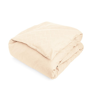 Пододеяльник 175х210см DE'NASTIA JQ зигзаг молочный сатин хлопок-100% 000000000001215597