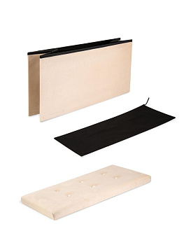 Пуфик складной 76х38х38см прямоугольный бежевый велюр 000000000001226417