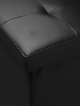 Пуфик куб 38х38х38см складной черный PU 000000000001226420