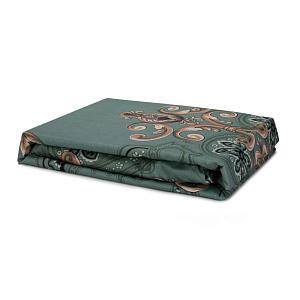 Комплект постельного белья 1,5сп СОФТИ (пододеяльник 147х215см, простыня 150х214см, наволочка 50х70см-2шт) Королевский изумруд полиэстер/хлопок 000000000001226148