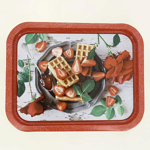 Поднос 33,2x25,8см НОВЫЙ АРГУМЕНТ Сладости прямоугольный жестяной 000000000001153184