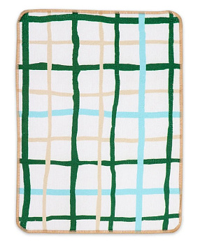 Коврик для сушки посуды 30х40см DE'NASTIA Кактусы белый/голубой полиэстер 000000000001202883