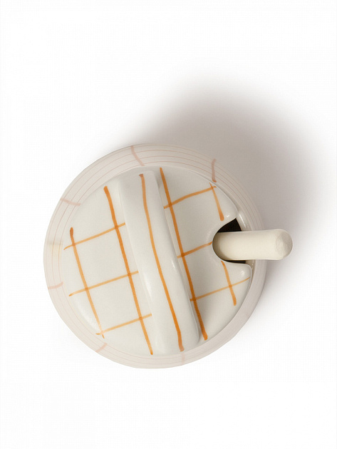 Сахарница с ложкой 200мл DE'NASTIA lattice коричневый керамика 000000000001231352