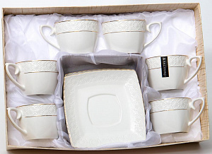 Набор чайный фарфор 12шт (6 чашек 260мл + 6 блюдец) подарочная упаковка Нежность Balsford 179-01001 000000000001200572