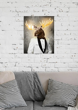 Картина на холсте (канвас) 40х50см Золотые рога 000000000001214932