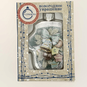 Новогоднее подвесное украшение Елочные игрушки из стекла 2х9х6,5см 81817 000000000001201792