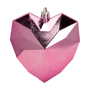 Декоративное украшение Набор 2шт 10см Сердце серия Бургунд микс пластик 000000000001224132