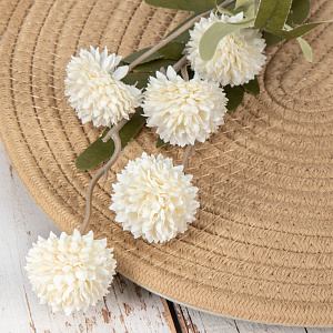 Цветок искусственный Одуванчик 51,5см белый 000000000001218379