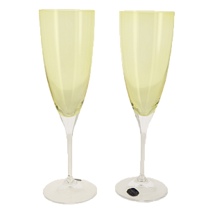 BOHEMIA Cristal   Кейт  Н-р 2  бокалы  д/шам 220мл жел72148 000000000001172613