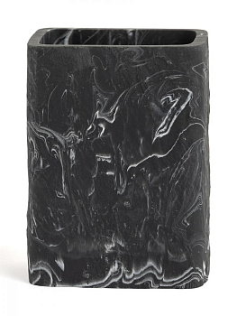 Стакан для зубных щеток DE'NASTIA Мрамор темно-серый полирезина 000000000001218895