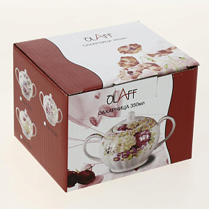 Сахарница 350мл OLAFF Флора подарочная упаковка фарфор 000000000001200552