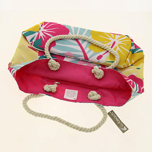 Сумка пляжная цветы/полоски КУПМАН 000000000001175600