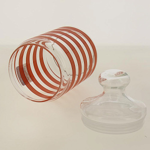 SPRIAL RED Банка 1л с красной спиралью с крышкой LUMINARC стекло Q0410 000000000001198038