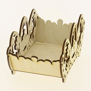 Корзина резная дерево ХВ, 18х9.7х9 см 000000000001171405