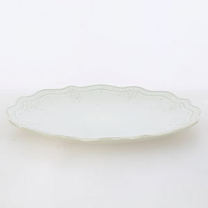 Тарелка обеденная 27см рифленная кремовый глазурованная керамика 000000000001213906