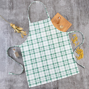 Фартук 60х70см Этель Eucalyptus клетка саржа 190гр 100%хлопок 000000000001206659