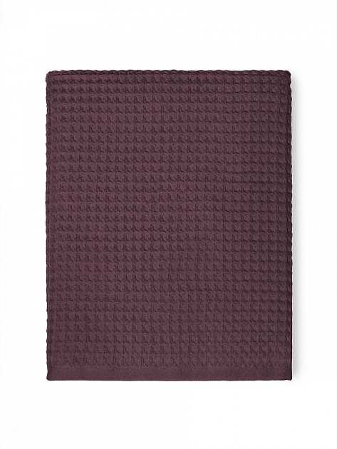 Полотенце вафельное 90x150см DE'NASTIA для бани/сауны 300гр марсала хлопок 000000000001228548