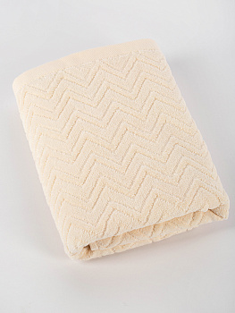 Полотенце махровое 50х90см LUCKY Зигзаг молочный хлопок-100% 000000000001214721