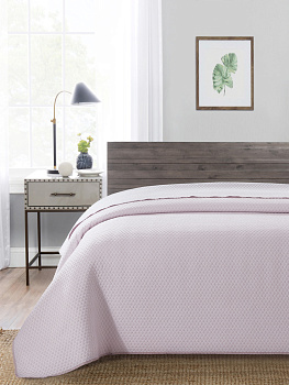 Покрывало DE'NASTIA 200х240см 3 слоя жаккард ромбы сиреневый U000122 000000000001195465