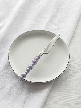 Нож столовый DE'NASTIA Pearl фиолетовый нержавеющая сталь/ручка керамика 000000000001227731