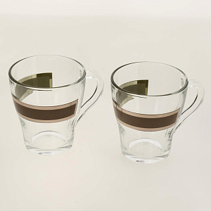 Набор чайных кружек 2шт 250мл ПРОМСИЗ Ампир Рубин стекло 000000000001200669