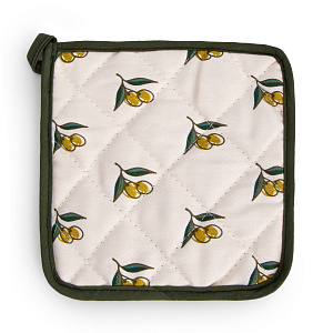 Набор кухонный (рукавица 18х26см + прихватка 17х17см) СОФТИ Оливки молочный хлопок 100% 000000000001218611