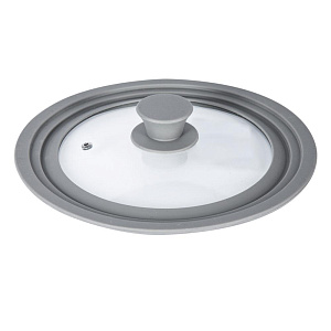 Крышка универсальная 20/22/24см силиконовый ободок стекло/пластик/металл YT-013/RMCA-0003 000000000001214422