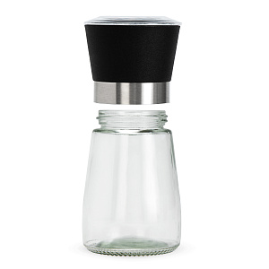 Мельница для специй 6х13,5см черная крышка пластик/стекло/керамика 000000000001221913