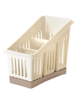 Сушилка для столовых приборов 3х-секционная пластик сливочный крем/капучино Bono GR1564СЛ 000000000001197176