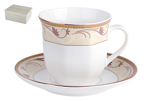 Пара чайная 200мл/блюдце Грейс ребристая подарочная упаковка NBJ02-G08 000000000001193524