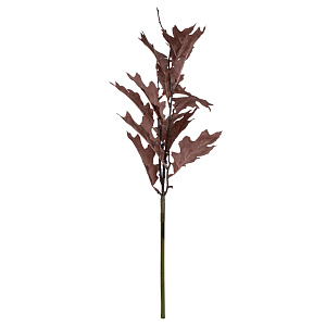 Цветок искусственный ветвь Дуб 60см коричневая 000000000001218436