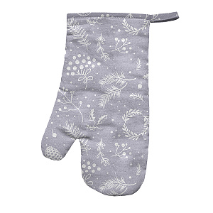 Рукавица кухонная 17х28см BONITA Новогодняя лиловый хлопок-100% 000000000001215656