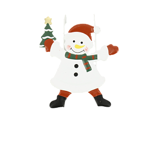 Декоративное украшение Санта/Снеговик 11,5х7,5см MANDARIN железо окрашенное 000000000001209314