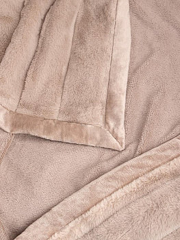 Плед DE'NASTIA Кролик с полосами 220х240 100%полиэстер бежевый T040151 000000000001200633