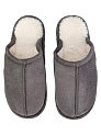 Тапочки домашние 42-43 угги мужские серый полиэстер/ПВХ 000000000001228816